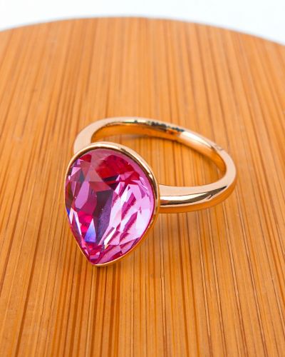 bague goutte rose GM