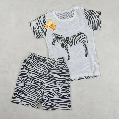 ENSEMBLE BLANC ET NOIR MOTIF zébre 