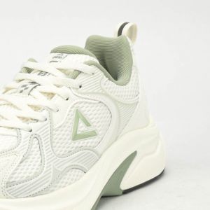PEAK TRAINING RUNNING SHOES-WHITE/GREEN