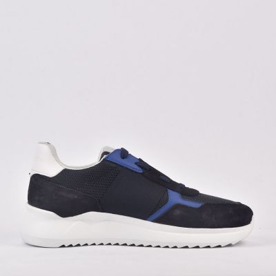 HARMONT AND BLAINE SCARPA UOMO CAMOSCIO TEX FABRIC BLUU