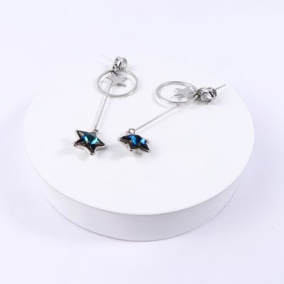 Boucles d'oreilles pendantes Etoile Blue