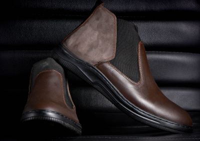 Chelsea boot orthopédique noir 