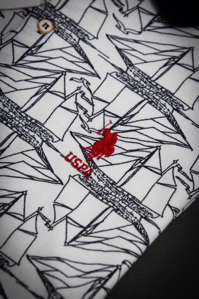 U.S. POLO ASSN BLANC AVEC COL NOIR