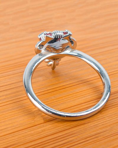 bague pierre hibou rose