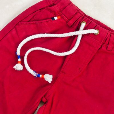 short la toile grenat 