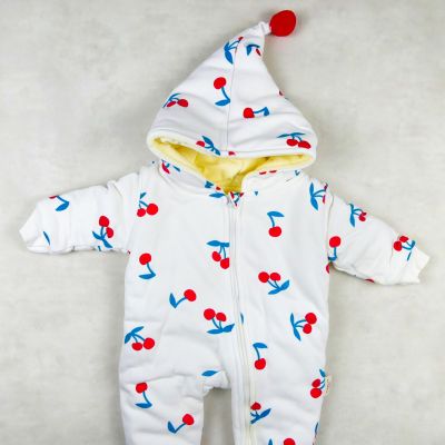 grenouillère BLANCHE CERISE 