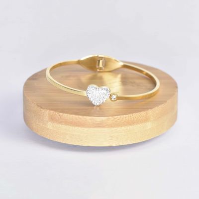 BRACELET COEUR INCRUSTÉ
