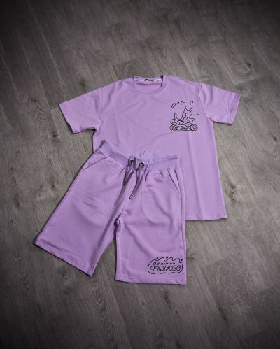 ENSEMBLE VIOLET MOTIF *FLAME*