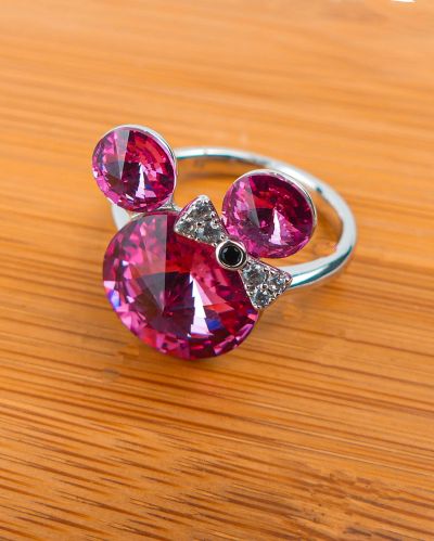 bague mickey mousse rose 