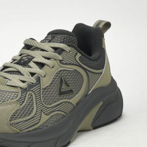 PEAK TRAINING RUNNING SHOES-ASPHALT GREEN/MAGNETIC GREY