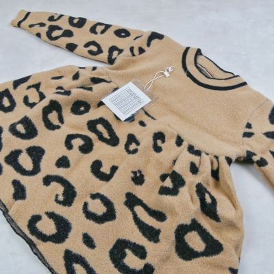 ROBE LEOPARD LAIN MARRON