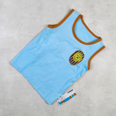 ENSEMBLE GARCON debardeur BLEU ET SHORT MARRON 