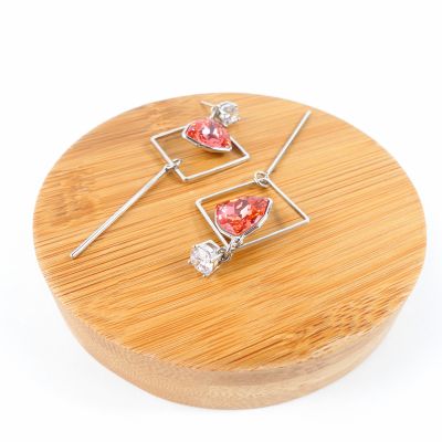 boucle d'oreille pendantes triangle -orange