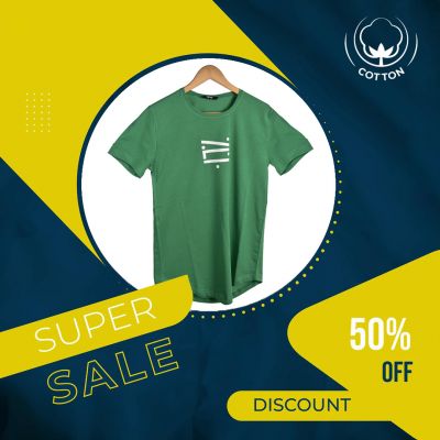 T-shirt VERT 2 LOGO BLANC 