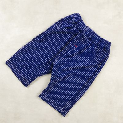 ENSEMBLE GARCON  POLO NOIR AVEC PAPILLON BLEU ET SHORT BLEU 