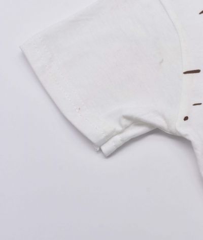 ENSEMBLE BLANC ET MARRON MOTIF -GWENS-