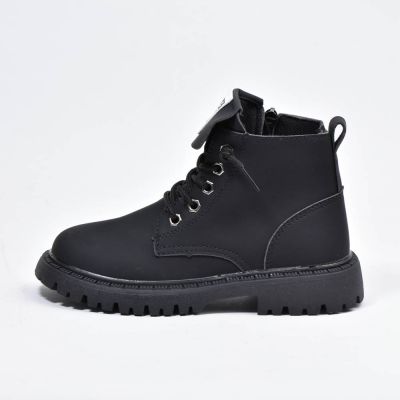 Botte imperméables à lacets Noir Enfants 