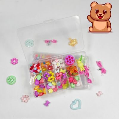 ENSEMBLE DE PERLES DÉCORATIVES OURS (ROSE)