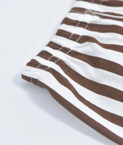 ENSEMBLE BLANC MOTIF -MUSIC UP - MARRON