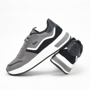 Harmont and Blaine Suede and Technical Fabric Sneakers