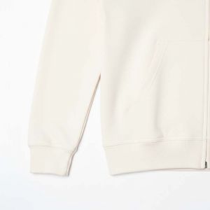 Sweat à capuche zippé homme BLANC CASSÉ