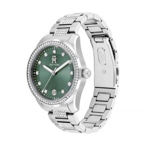 Tommy Hilfiger Green Dial Crystal-Embellished