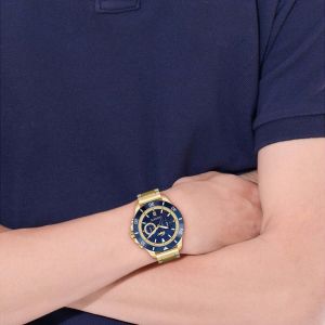 MONTRE Lacoste Gold Steel Navy Dial Multi-function Men\'s Watch