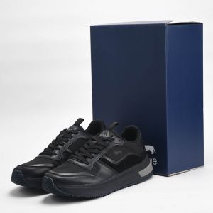 Harmont and Blaine Suede and Fabric Sneakers