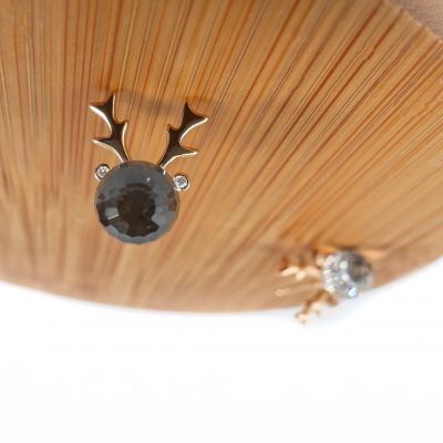 boucle d'oreille gazelle boule reflet blanc 