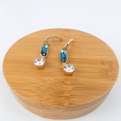 boucle d'oreille pendantes verte