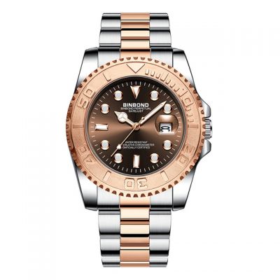Montre Homme BINBOND Silver Rose GOLD
