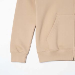 Sweat à capuche zippé homme BEIGE