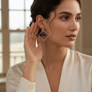 boucle d'oreille pendantes triangle -move