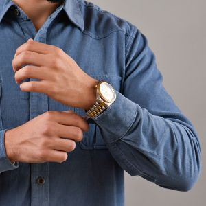 CHEMISE denim léger Bleu