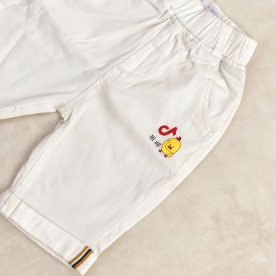 Pantacourt Garcon BLANC MOTIF HI UP 