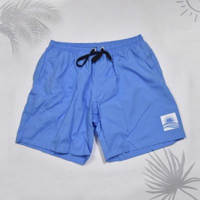 SHORT BLEU MOTIF SOLEIL