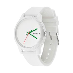 Lacoste Montre Analogique à Quartz pour Homme avec Bracelet en Silicone Blanc