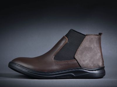 Chelsea boot orthopédique noir 