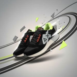 BASKET SUN68 JAKI 2.0 FLUO 11 NERO