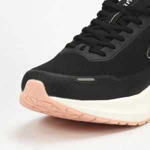 PEAK CUSHION RUNNING SHOES-BLACK/WHITE