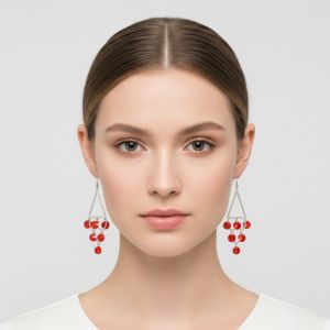 boucle d'oreille traiangle rouge