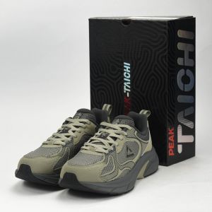 PEAK TRAINING RUNNING SHOES-ASPHALT GREEN/MAGNETIC GREY