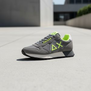 BASKET SUN68 JAKI FLUO 34 GRIGIO MEDIO