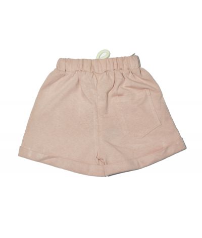 SHORT COTON ROSE AVEC  2 Bandes Blanches 