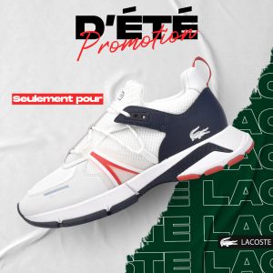 LACOSTE WHT/NVY/RED