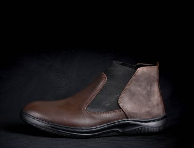 Chelsea boot orthopédique noir 