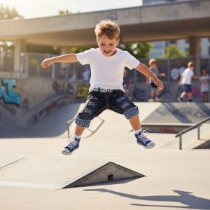 Pantacourt Jeans noir  avec Bordure a carreau Bleu 