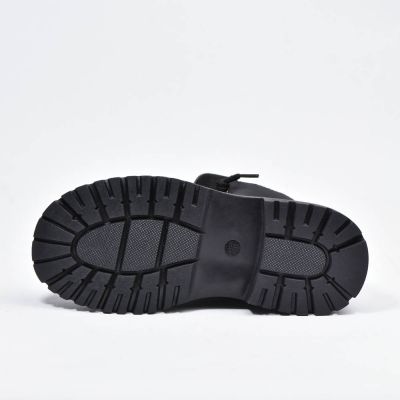 Botte imperméables à lacets Noir Enfants 