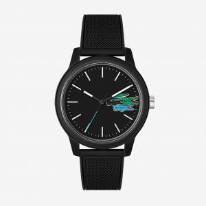 Montre Lacoste.12.12 Holiday à 3 aiguilles - Modèle noir avec bracelet en silicone