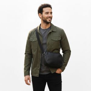 Sac Bandoulière Urbain en Simili Cuir gris nardo